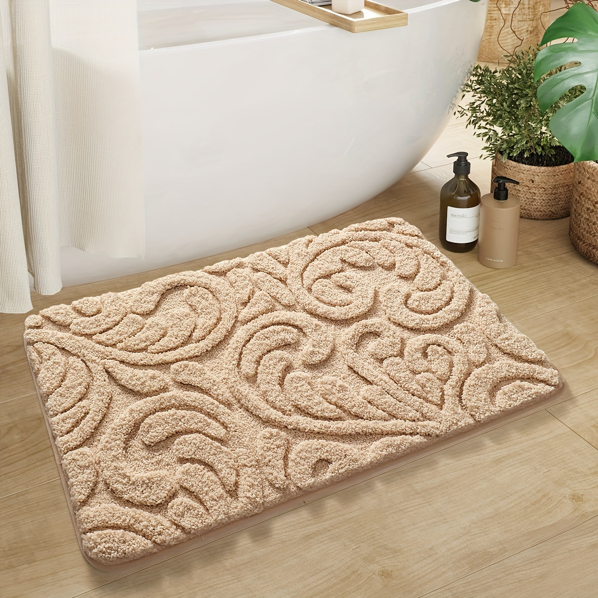 Ornate Curlicue Flocked Rug