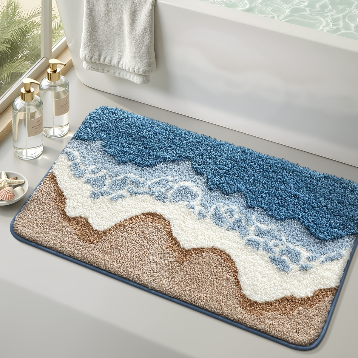 Ocean Breeze Flocked Rug
