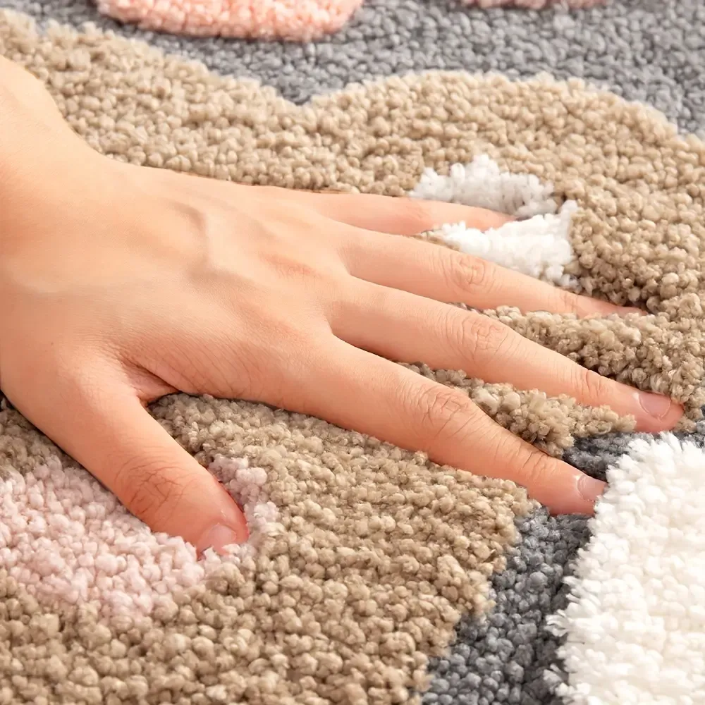 Cute Bear & Frog Flocked Rug