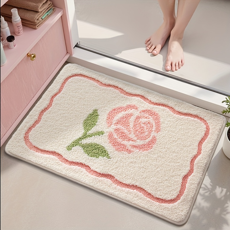 Elegant Blooms Flocked Rug