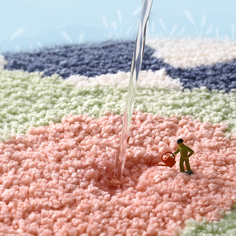 Smiley Frog Flocked Rug