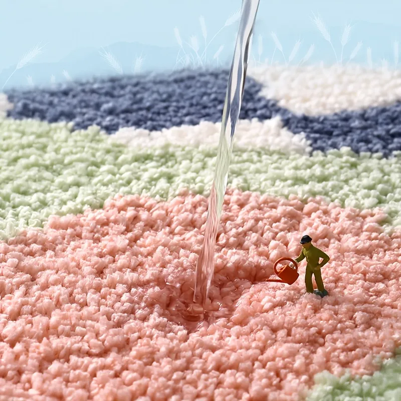 Smiley Frog Flocked Rug