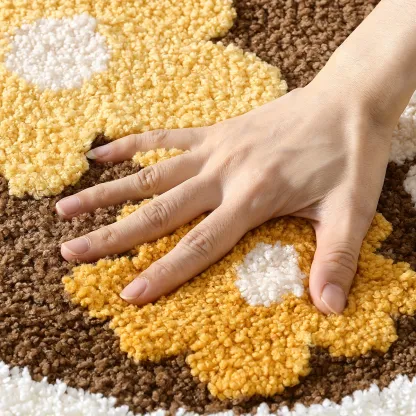 Boho Daisy Flocked Rug