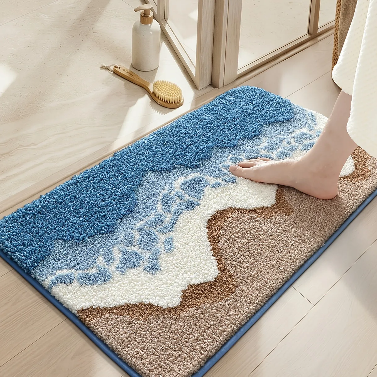 Ocean Breeze Flocked Rug