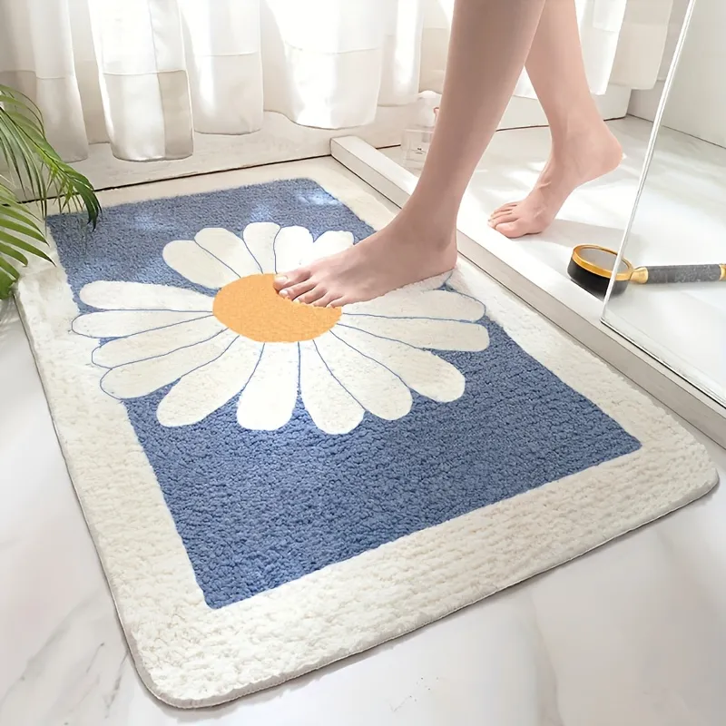 Daisy Bloom Flocked Rug