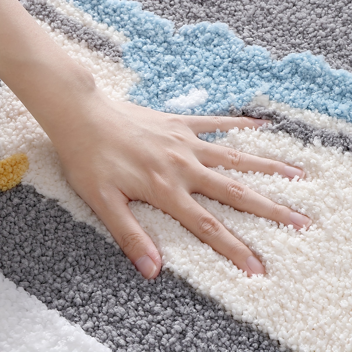 Bubble Bath Tub Flocked Rug
