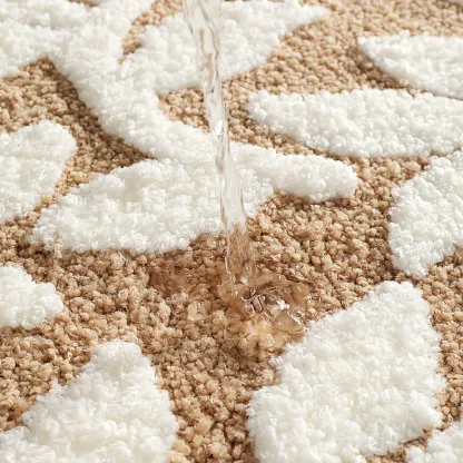 Lush Leaves Flocked Rug
