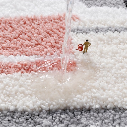 Bubble Bath Tub Flocked Rug