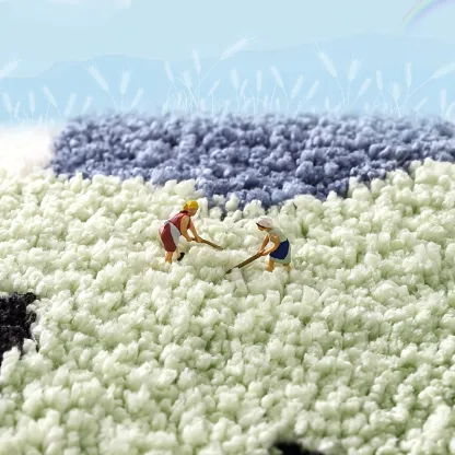 Smiley Frog Flocked Rug