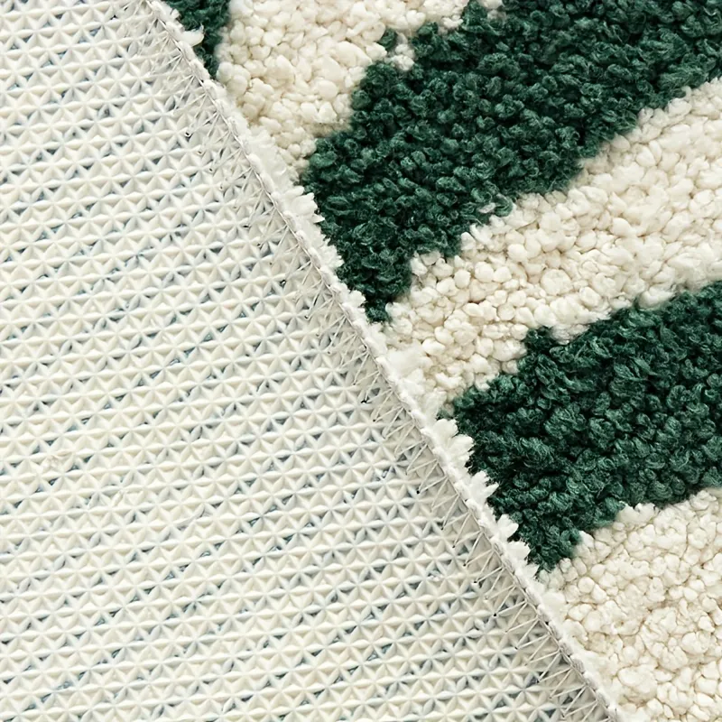 Palm Leaf Silhouette Flocked Rug