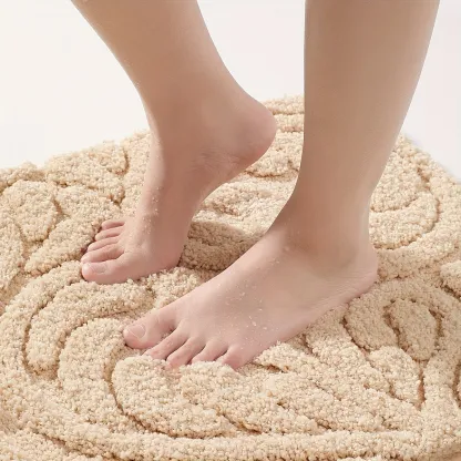 Ornate Curlicue Flocked Rug