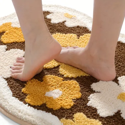 Boho Daisy Flocked Rug