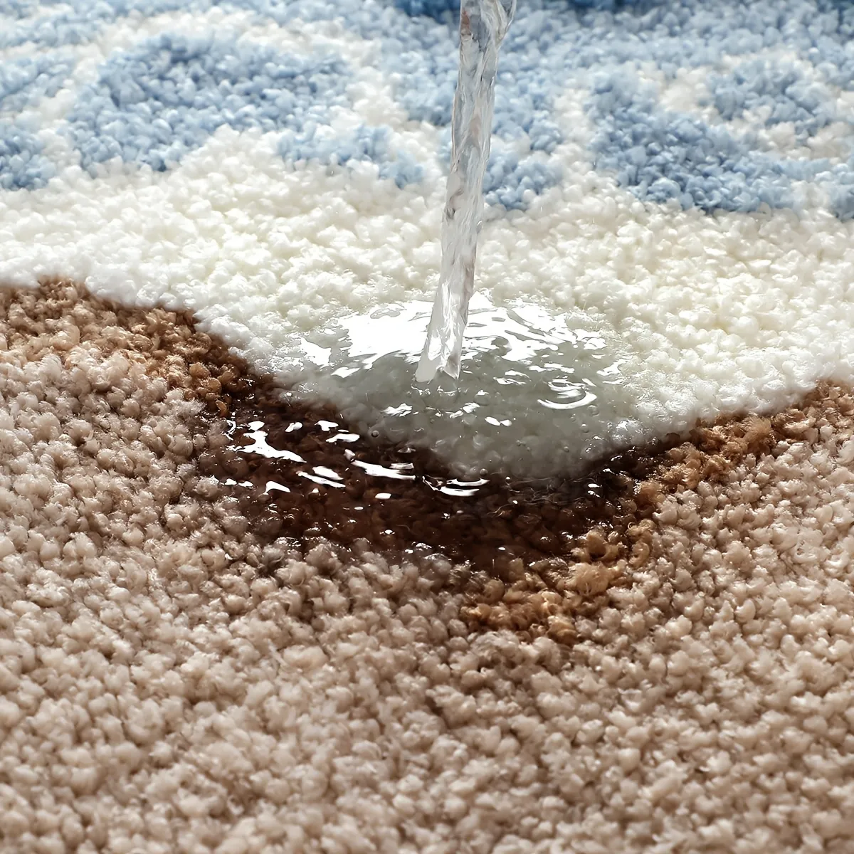 Ocean Breeze Flocked Rug