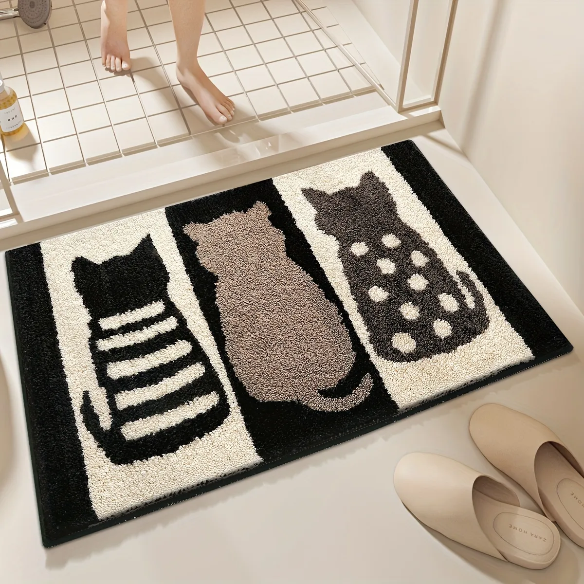 Kitten Trio Flocked Rug