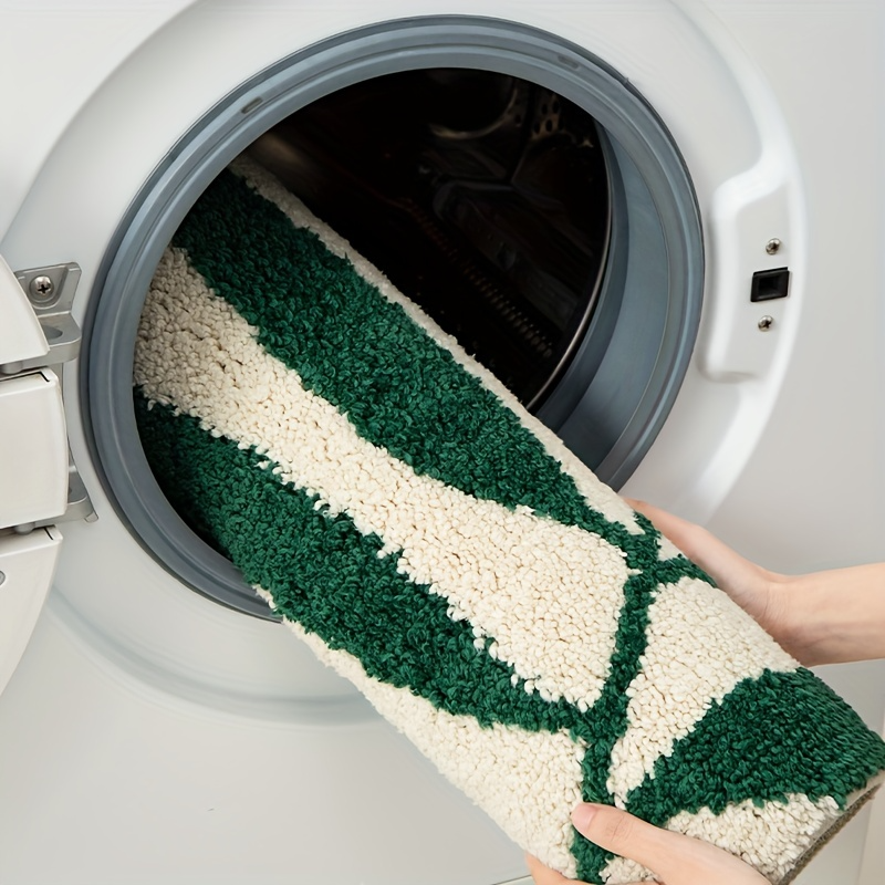 Palm Leaf Silhouette Flocked Rug