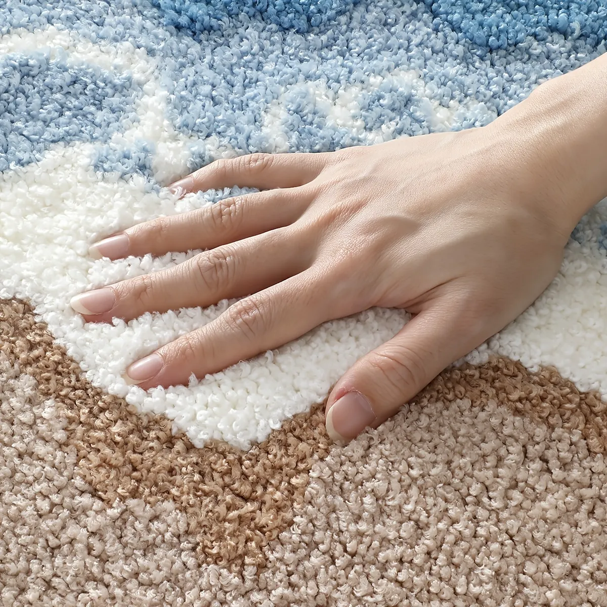 Ocean Breeze Flocked Rug