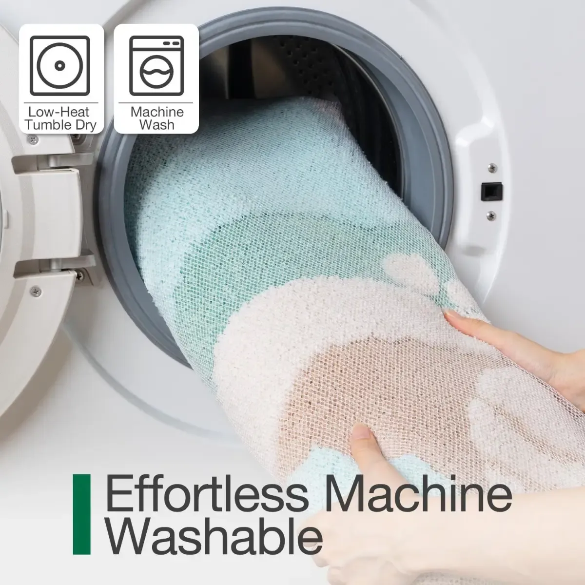 Coastal Seascape Flocked Rug