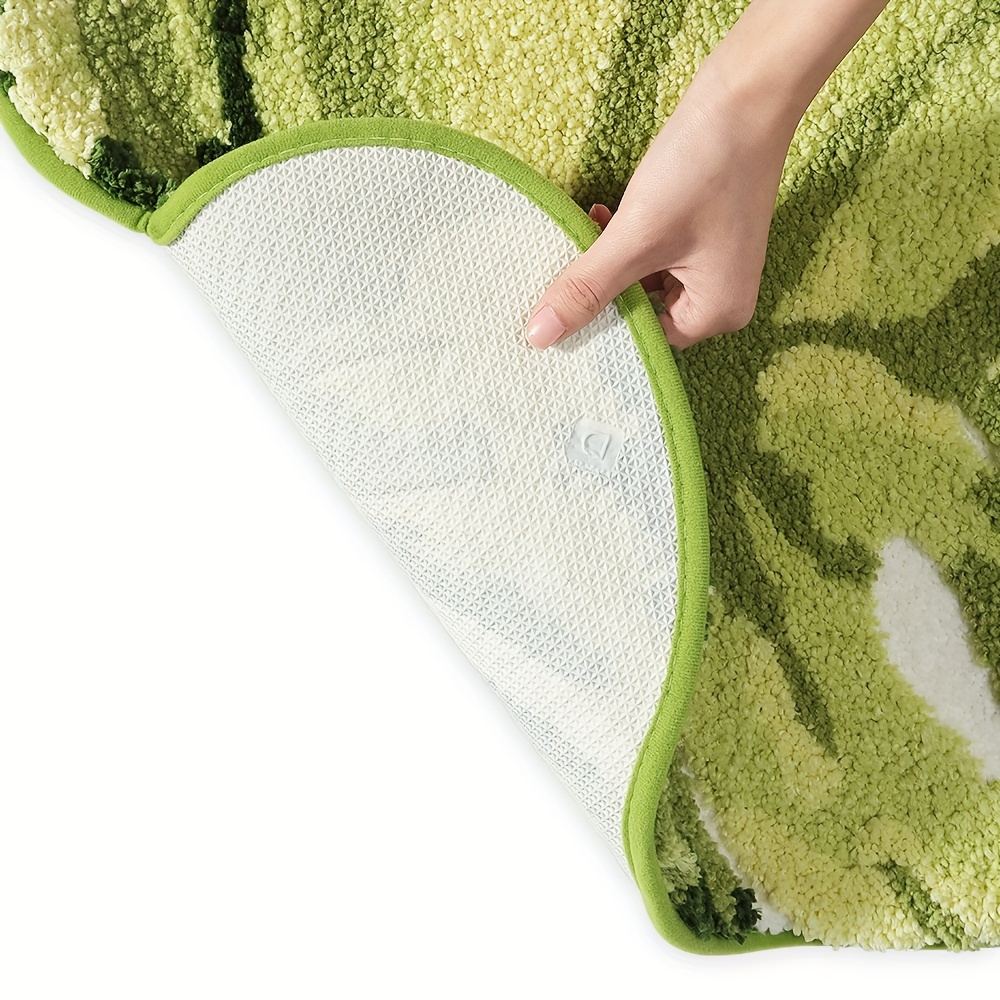 Tropical Leaf Flocked Rug