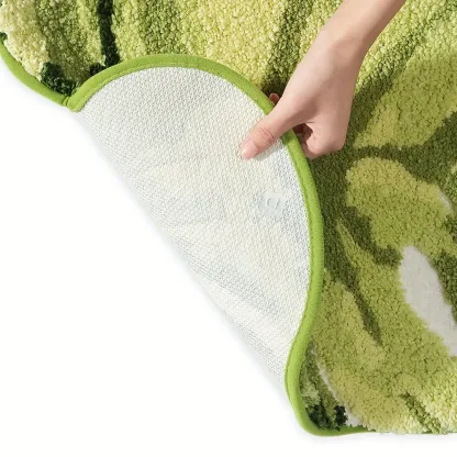 Tropical Leaf Flocked Rug