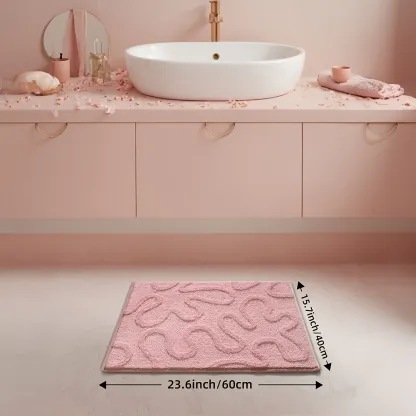 Coral Swirl Flocked Rug