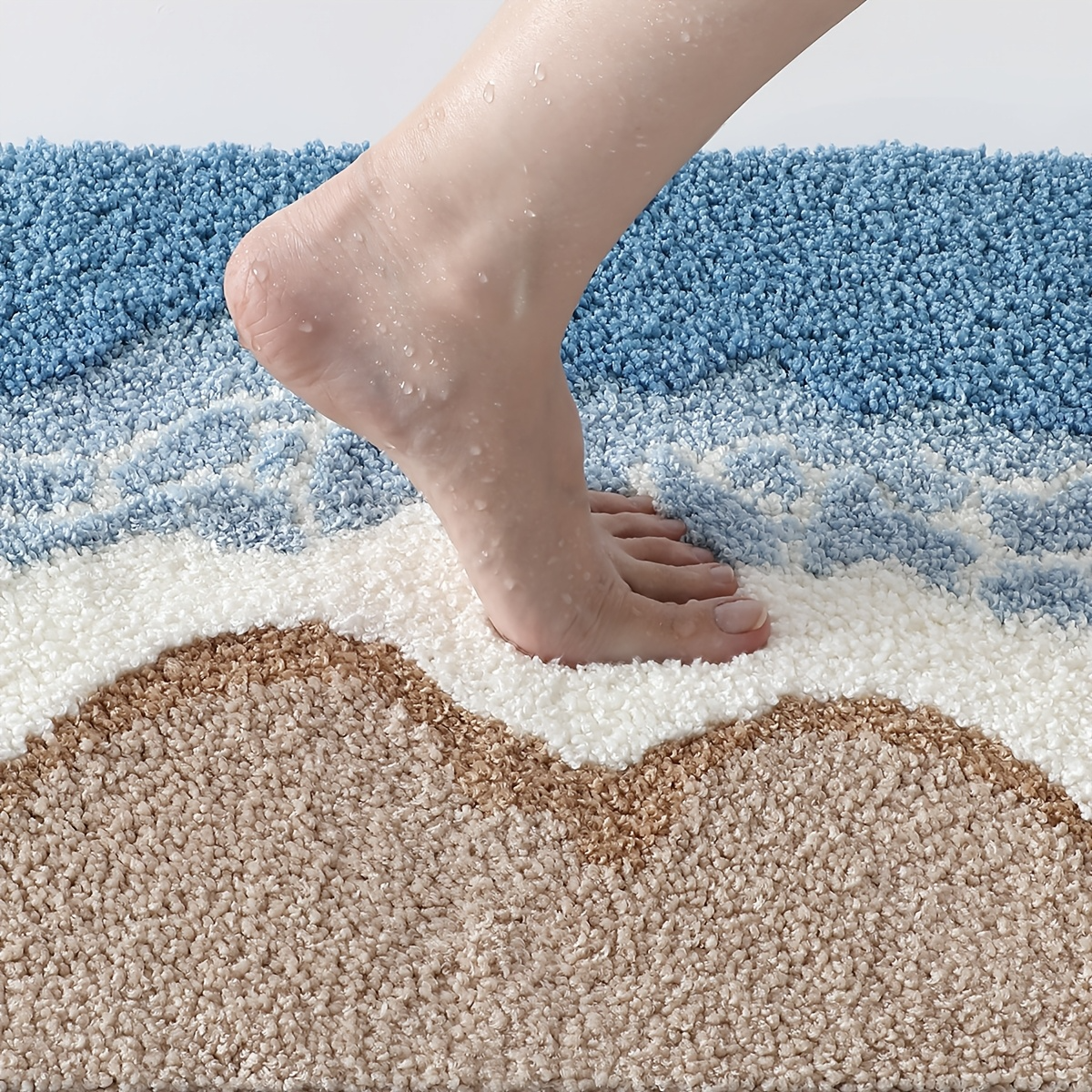 Ocean Breeze Flocked Rug
