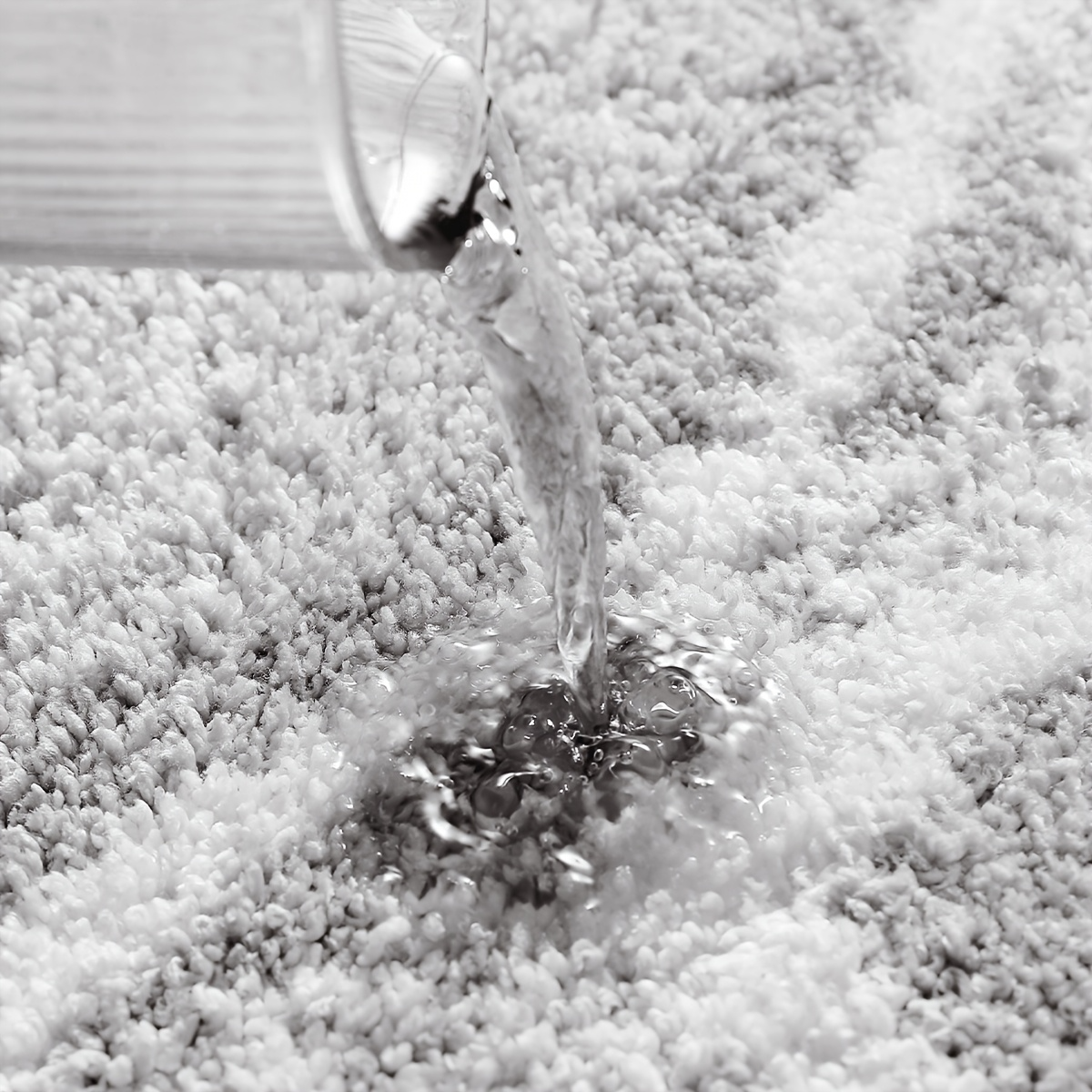 Grey Wavy Flocked Rug