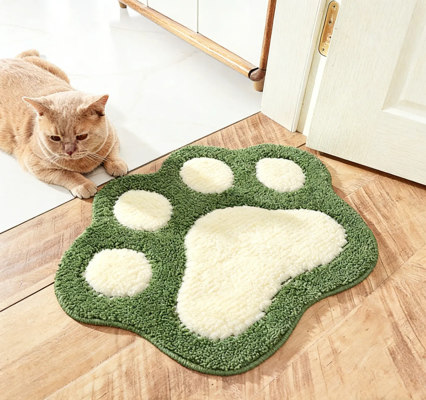 Cute Paw Print  Tufted Rug
