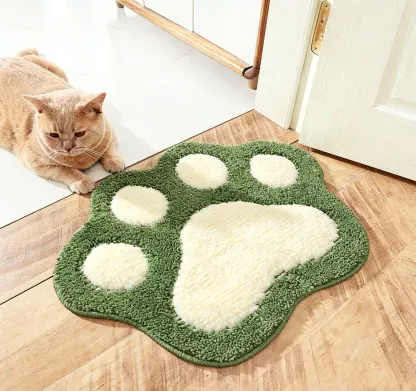 Cute Paw Print  Tufted Rug