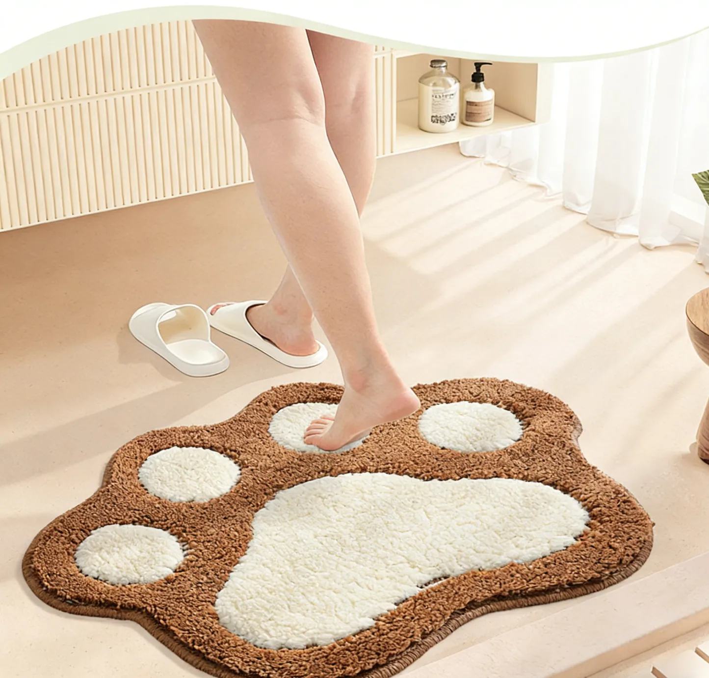 Cute Paw Print  Tufted Rug