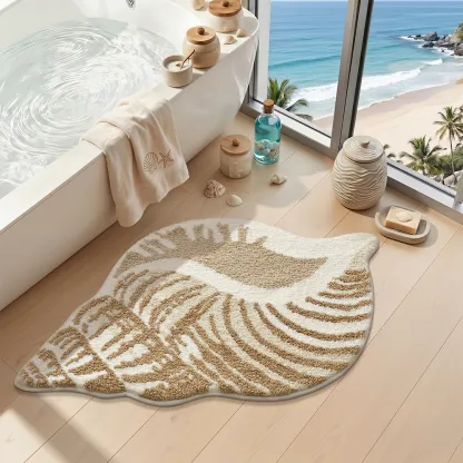 Sand Texture Conch Flocked Rug