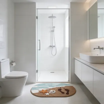 Sandy Beach Flocked Rug