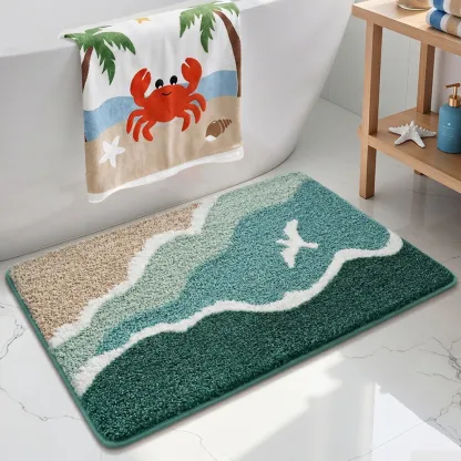 Coastal Horizon Flocked Rug