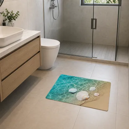 Coastal Sand Shell Diatomaceous Earth Bath Mat