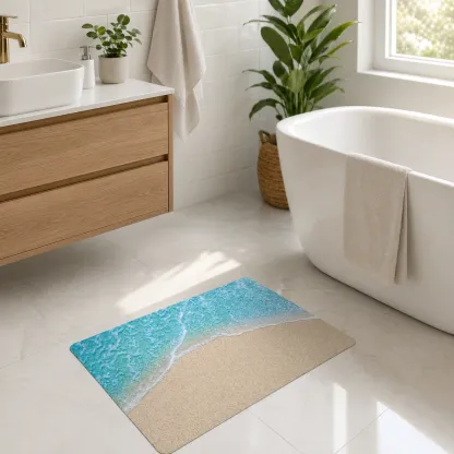 Coastal Tide Sand Diatomaceous Earth Bath Mat