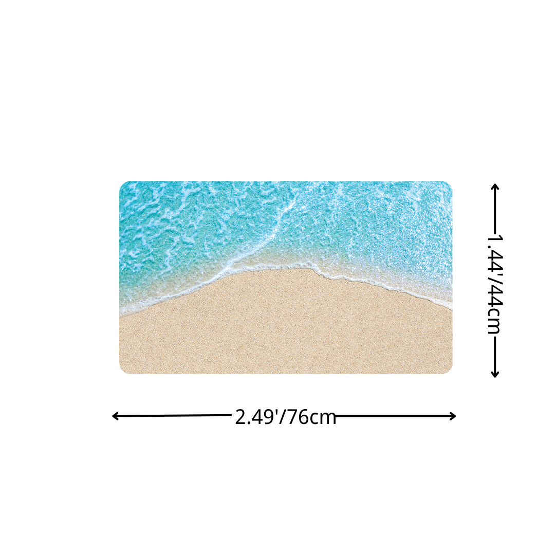 Coastal Tide Sand Diatomaceous Earth Bath Mat
