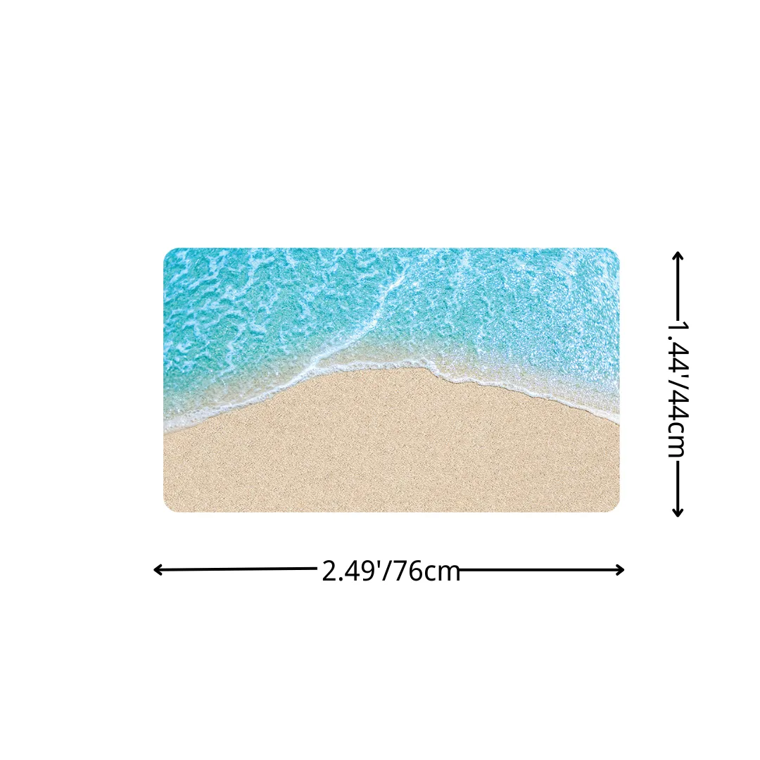 Coastal Tide Sand Diatomaceous Earth Bath Mat