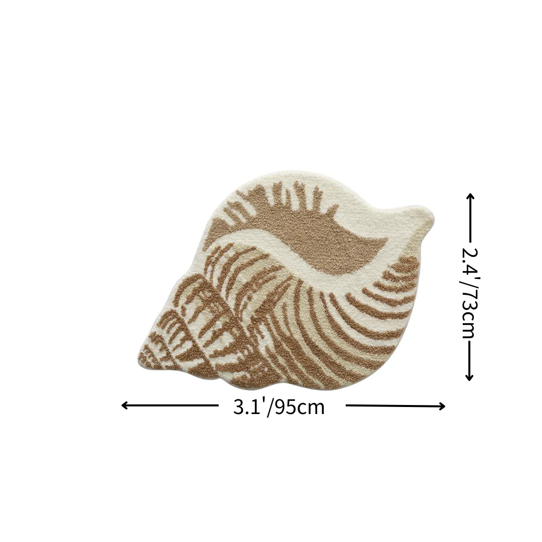 Sand Texture Conch Flocked Rug