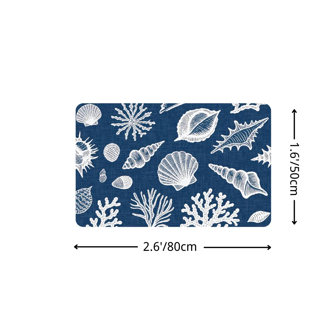 Coastal Coral Shell Diatomaceous Earth Bath Mat