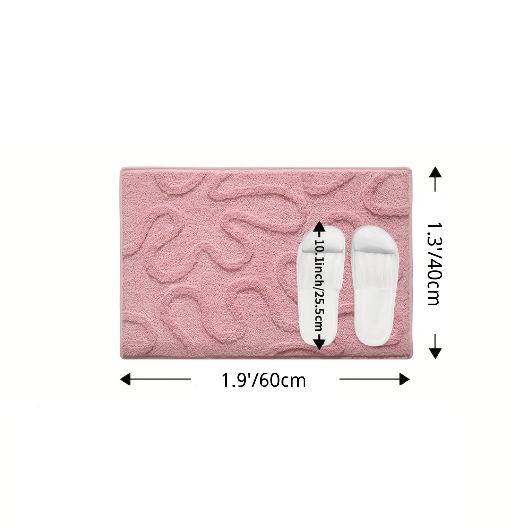 Coral Swirl Flocked Rug