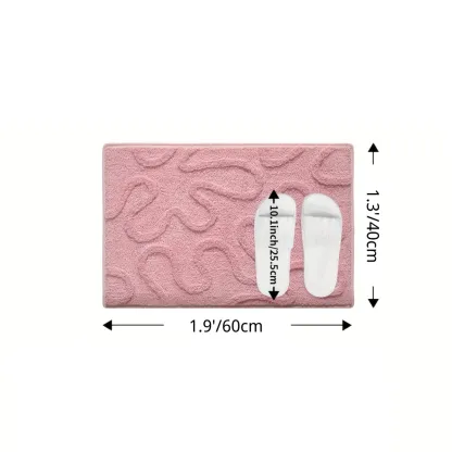 Coral Swirl Flocked Rug