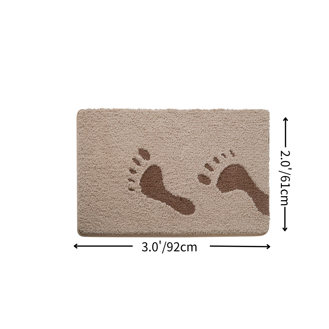 Strolling Moments Footprint Flocked Rug