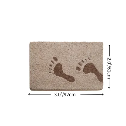 Strolling Moments Footprint Flocked Rug