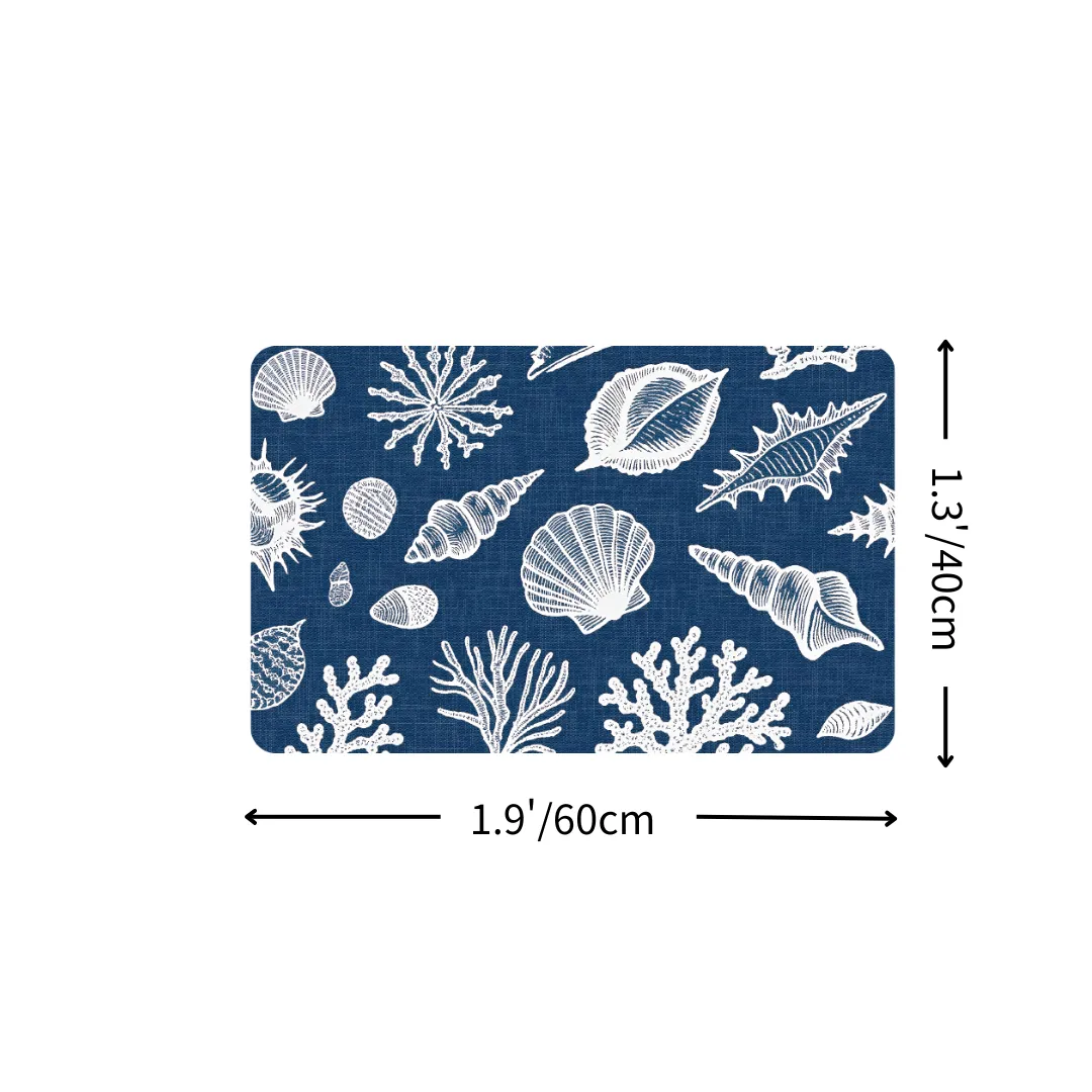 Coastal Coral Shell Diatomaceous Earth Bath Mat