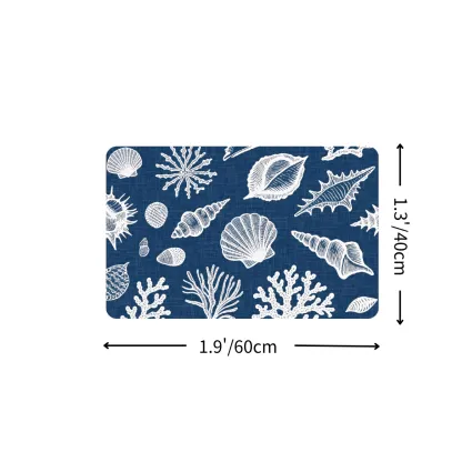 Coastal Coral Shell Diatomaceous Earth Bath Mat