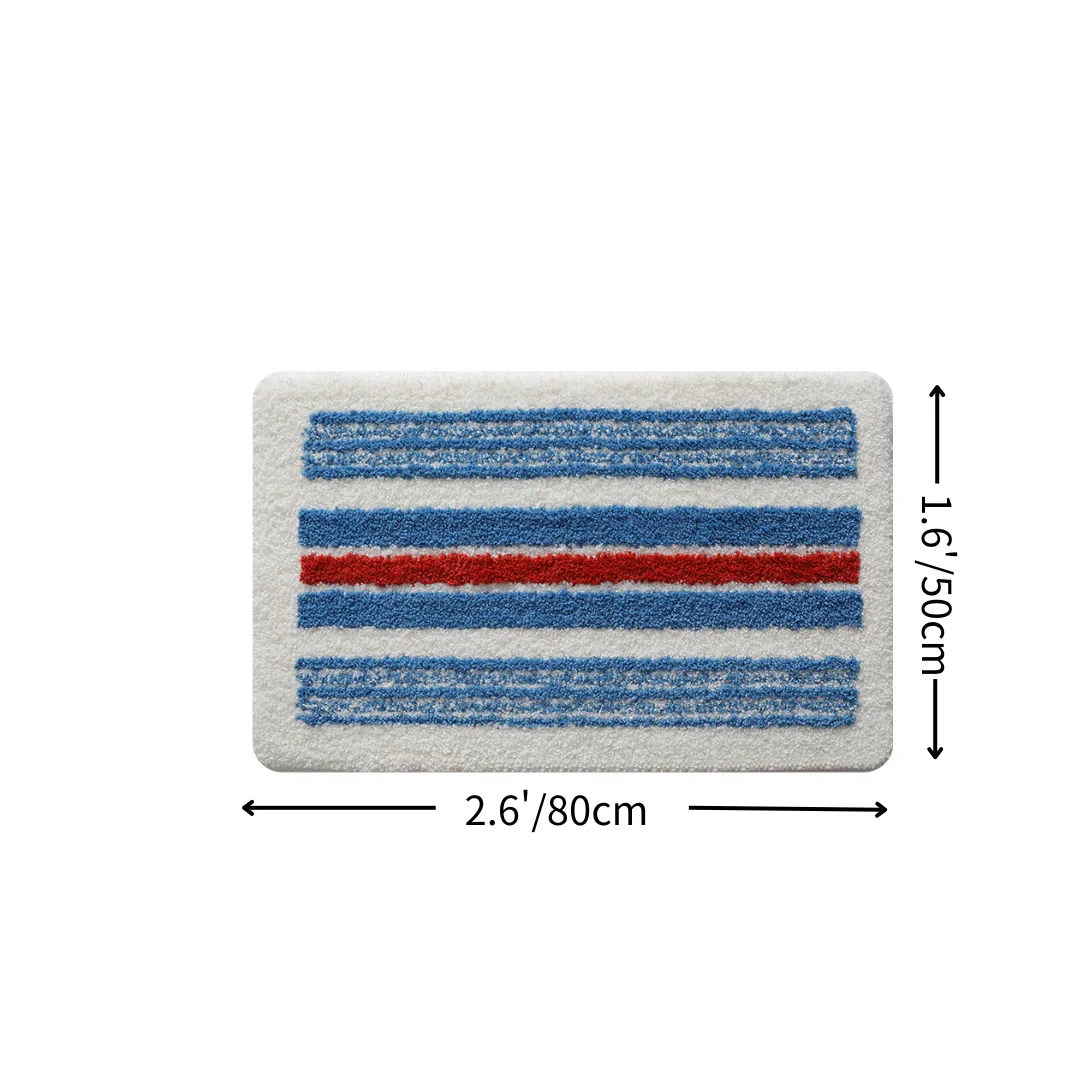 Nautical Stripe Flocked Rug