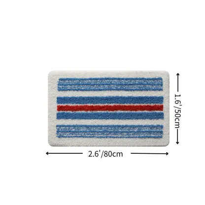 Nautical Stripe Flocked Rug