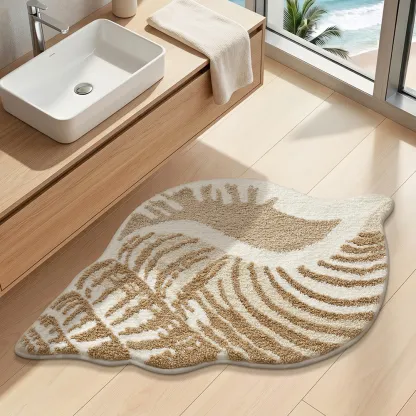 Sand Texture Conch Flocked Rug