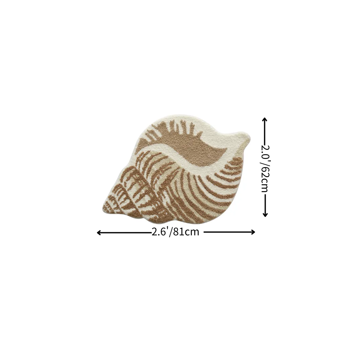 Sand Texture Conch Flocked Rug