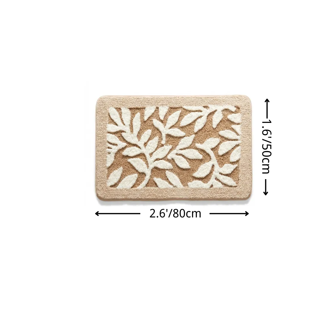 Lush Leaves Flocked Rug