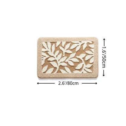 Lush Leaves Flocked Rug